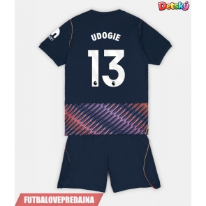 Lacne Dětský Futbalové dres Tottenham Hotspur Destiny Udogie #13 2026-27 Krátky Rukáv - Preč (+ trenírky)
